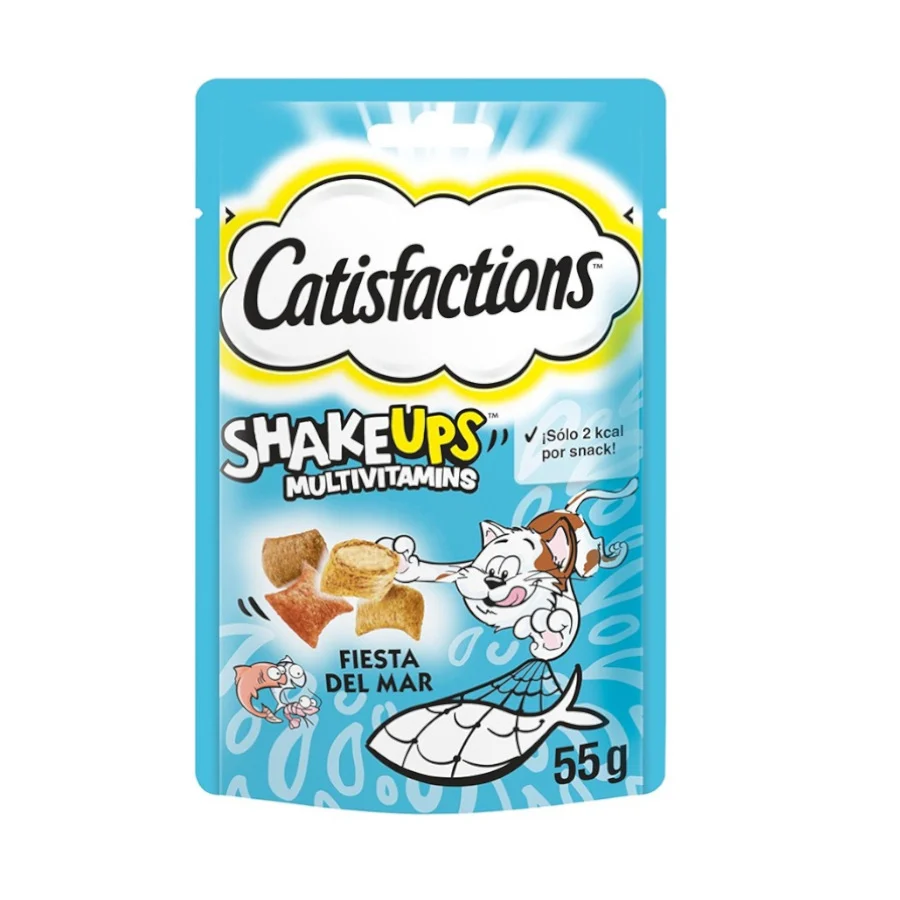 55 g Catisfactions Bocaditos ShakeUps Fiesta del Mar para gatos