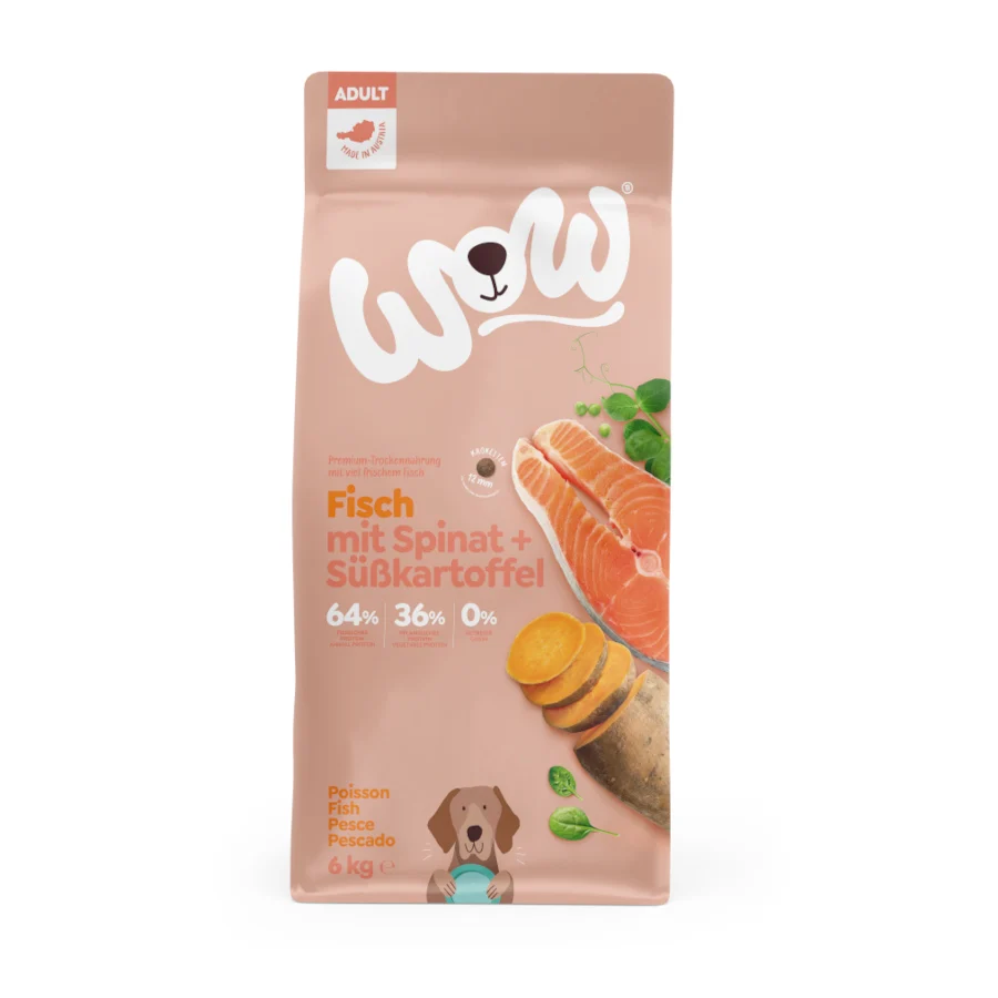 6 kg Wow Adulto Pescado pienso para perros