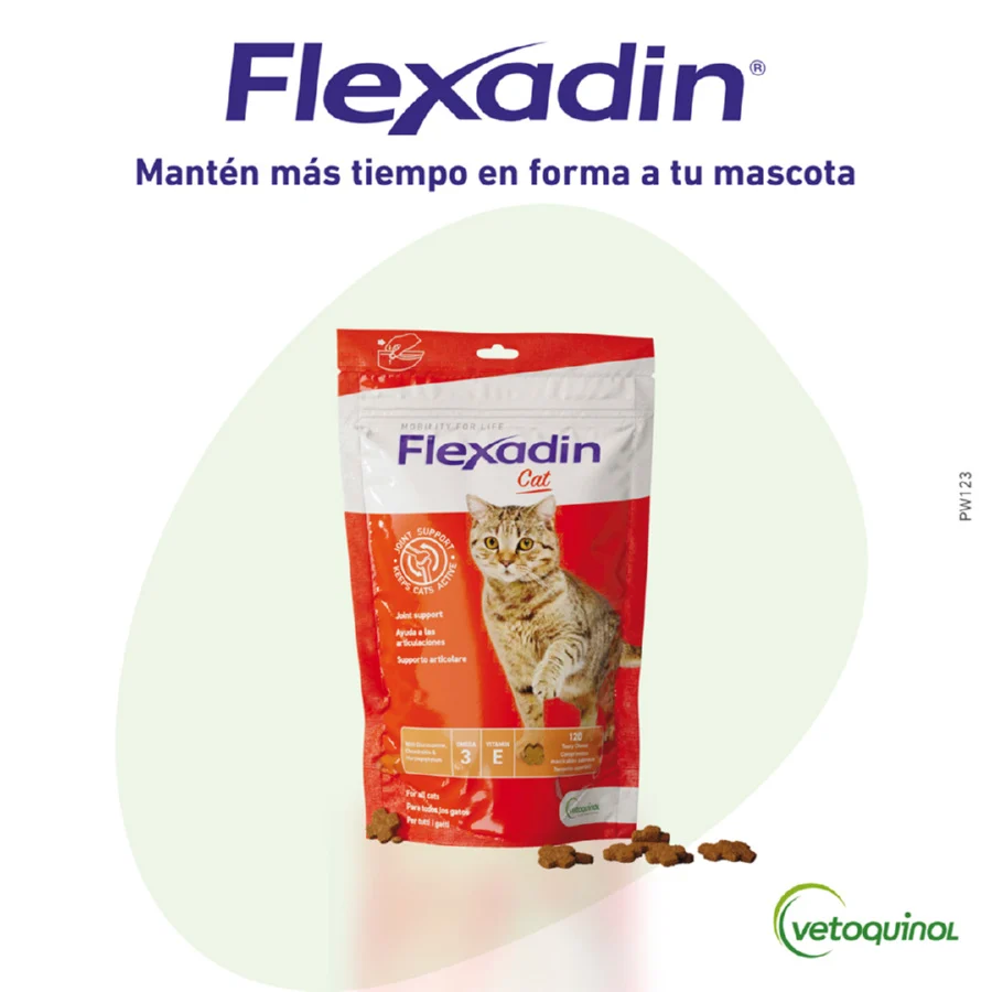 60 comprimidos Vetoquinol Flexadin Adult Condroprotector para gatos
