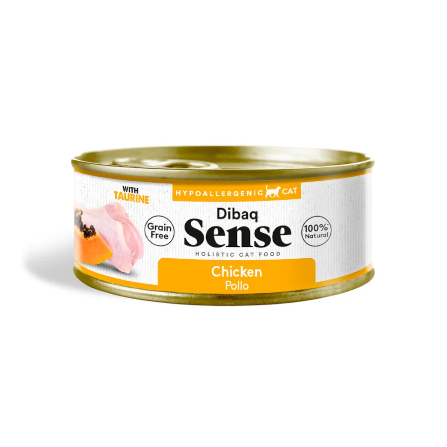 70 g Dibaq Sense Hypoallergenic Grain Free Pollo con Papaya lata para gatos