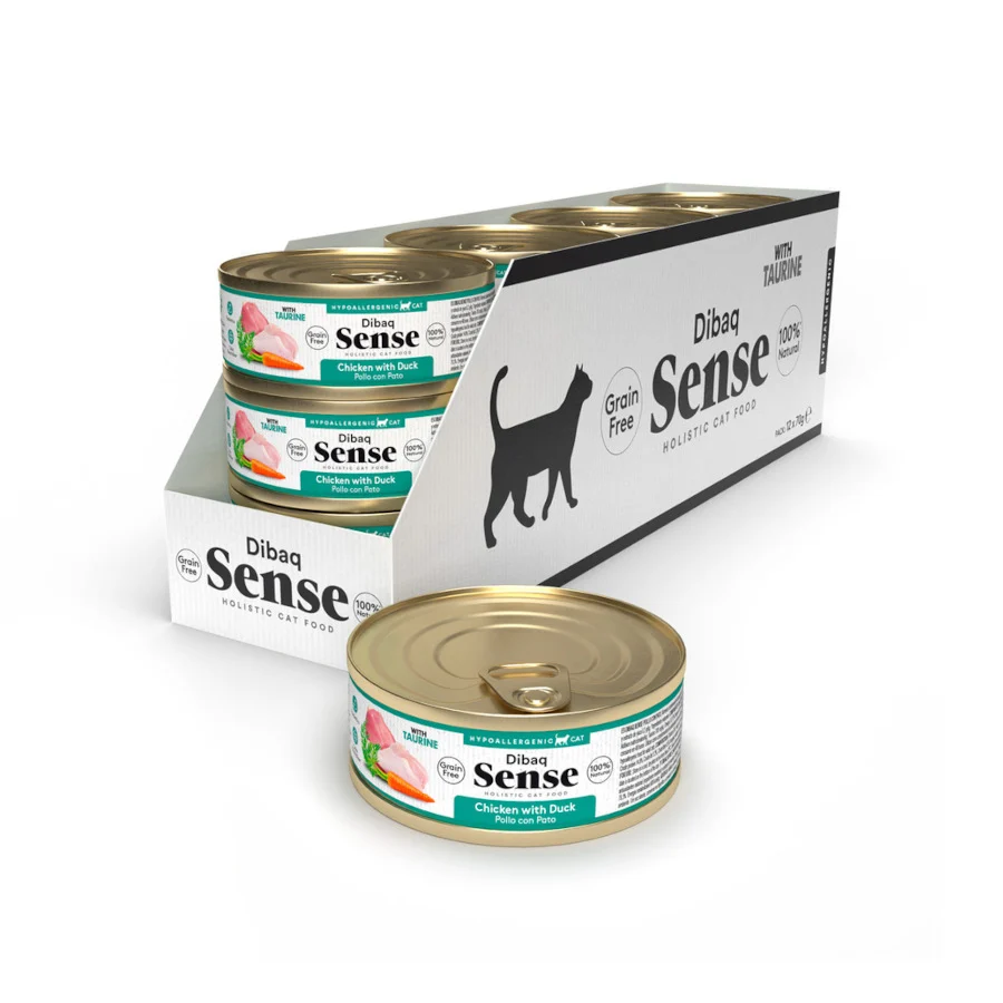 70 g Dibaq Sense Hypoallergenic Grain Free Pollo y Pato lata para gatos - Image 2
