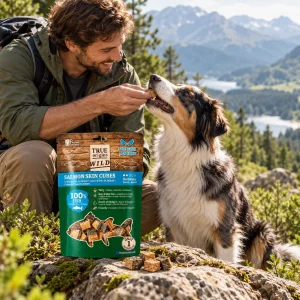 True Origins Cubos Piel de Salmón Snack para perros