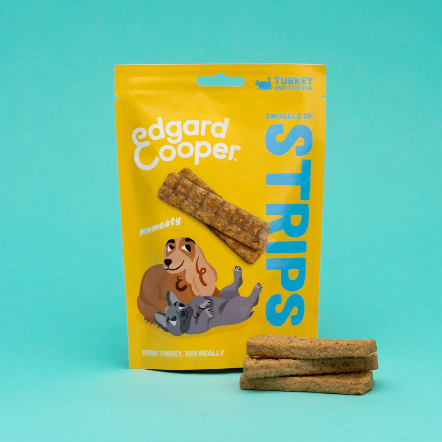 75 g Edgard & Cooper Tiras de Pavo y Pollo snack para perros - Image 2