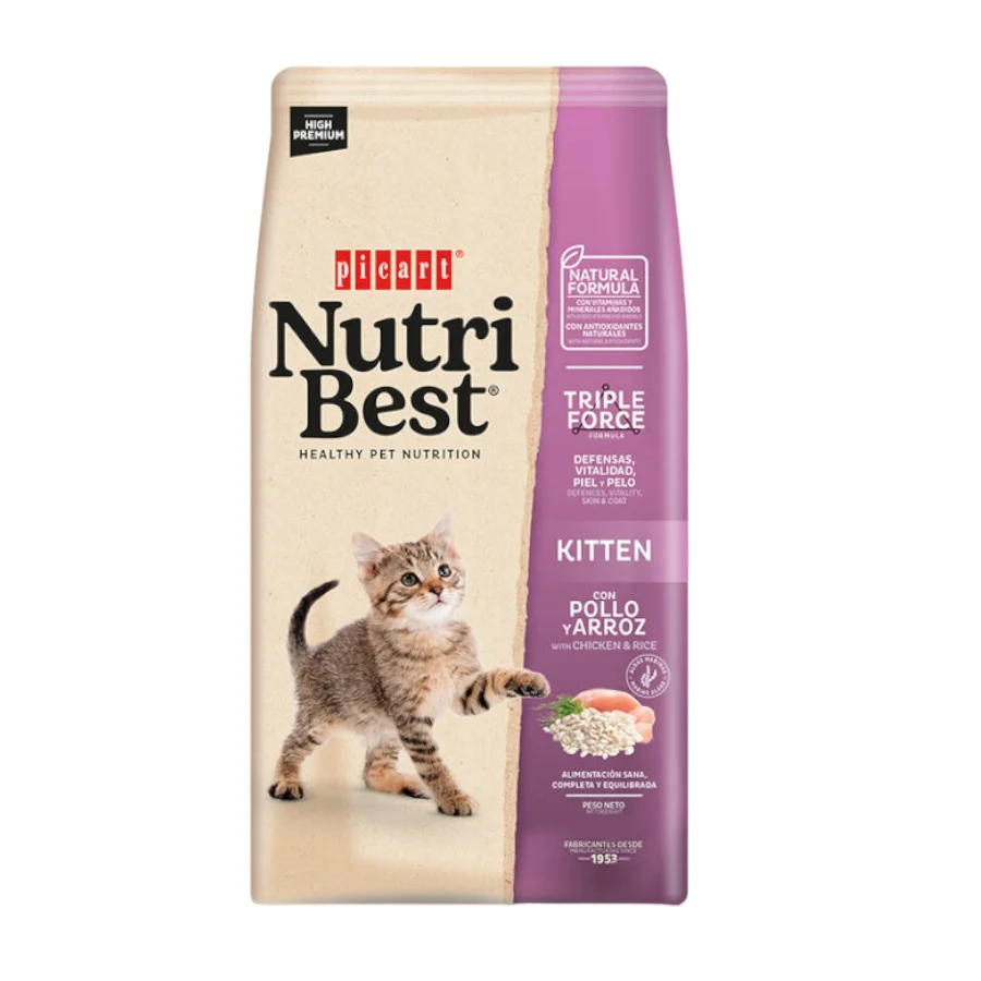 8 kg Nutribest Kitten Pollo y Arroz pienso para gatos