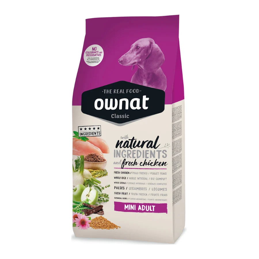 8 kg Ownat Classic Adulto Mini pienso para perros