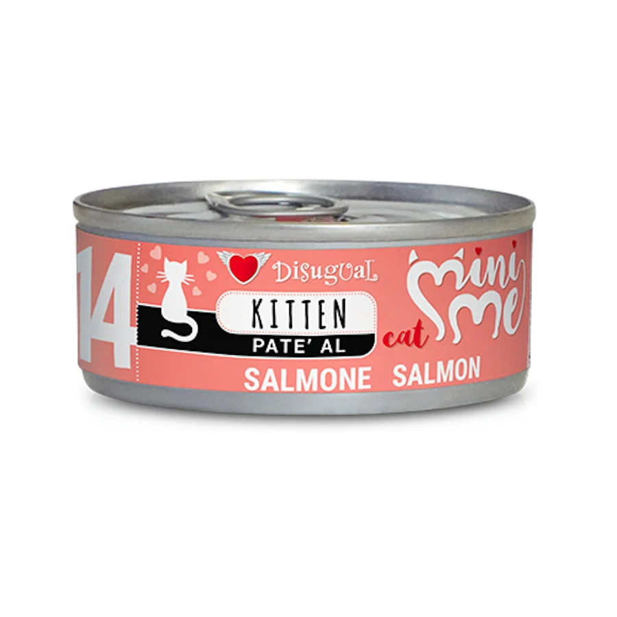 85 g Disugual Mini Me 14 Kitten Salmón en Paté Lata para gatos