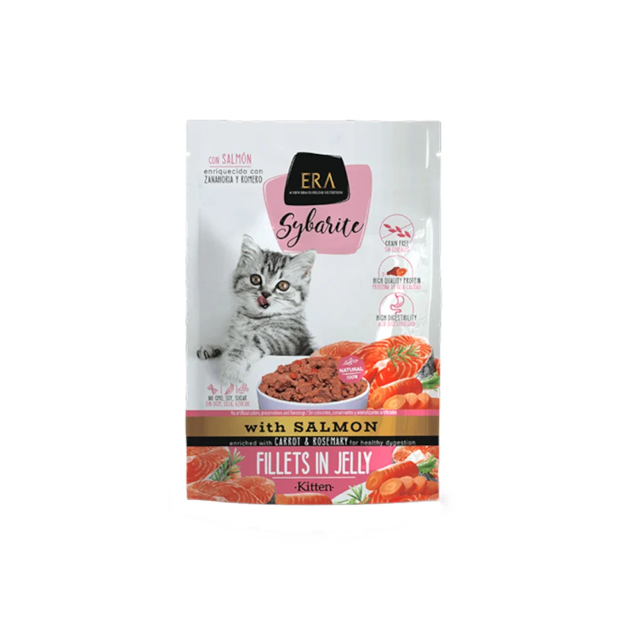 85 g ERA Sybarite Comida húmeda de Salmón con Zanahoria y Romero para gatos pequeños