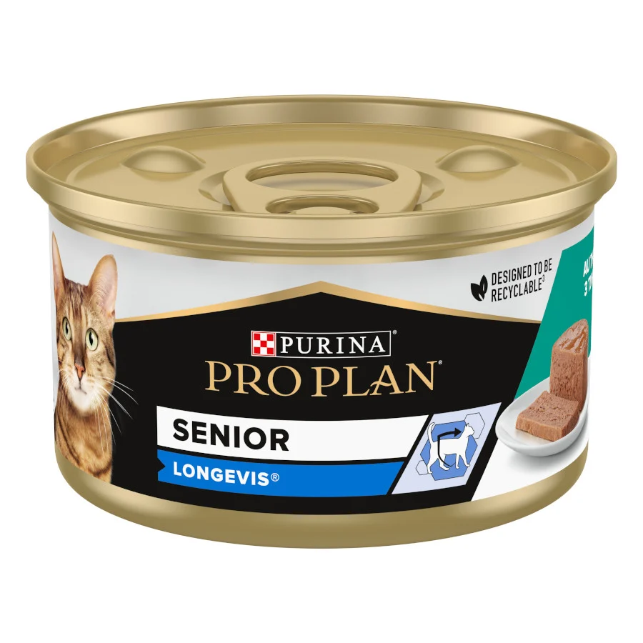 85 g Pro Plan Senior 7+ LONGEVIS Mousse con atún para gatos