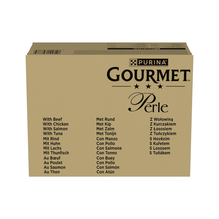 96 sobres x 85 g Gourmet Perle Mini Filetes en Salsa con Buey, Pollo, Salmón y atún Sobre para gatos - Image 2