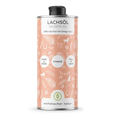 Aceite de salmón Wolfsbacher Natur para perros 1 litro