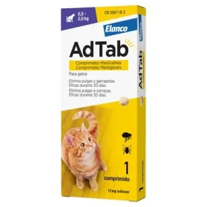 AdTab pastillas antiparasitarias para gatos de 0,5 a 2 kg 1 comprimido