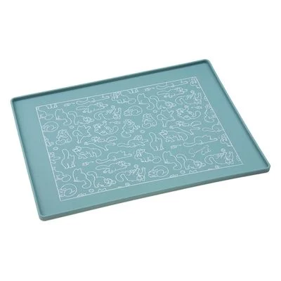 Alfombrilla para comederos Simon's Cat turquesa 40 x 30 cm (L x An)