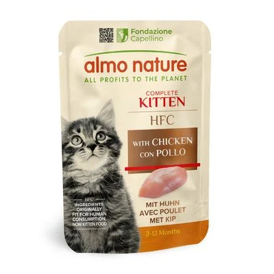 Almo Nature HFC Kitten en bolsitas Pollo (6 x 55 g)