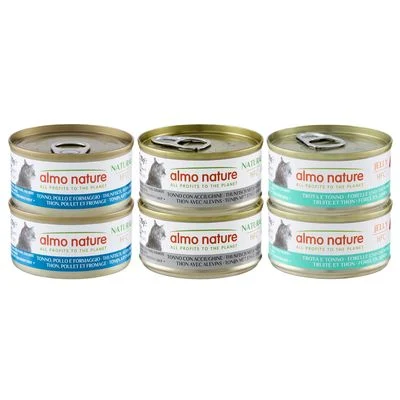 Almo Nature HFC Natural 6 x 70 g Pack mixto con atún (3 variedades)