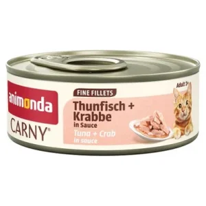 animonda Carny Adult Fine Fillets en salsa 12 x 60 g Atún y cangrejo