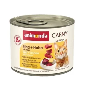 Animonda Carny Senior 12 x 200 g - Pack Ahorro Vacuno, pollo y queso