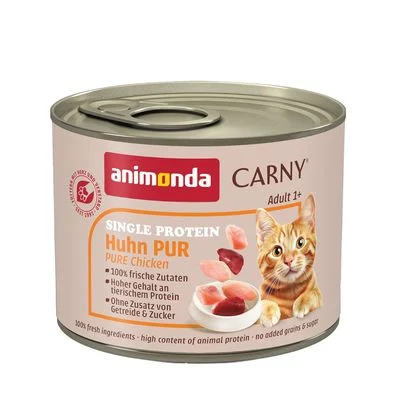 animonda Carny Single Protein Adult 24 x 200 g - Pack Ahorro Pollo puro