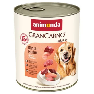 animonda GranCarno Original 12 x 800 g - Pack ahorro Vacuno y pollo