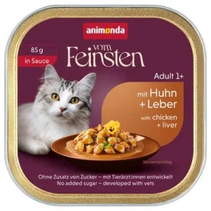 animonda vom Feinsten Adult 32 x 85 g Pollo y hígado en salsa