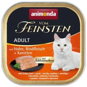 animonda vom Feinsten Adult con relleno delicioso 36 x 100 g - Pack Ahorro Pollo, vacuno y zanahorias