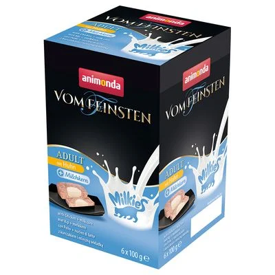 animonda Vom Feinsten Adult Milkies 6 x 100 g con pollo y centro de leche