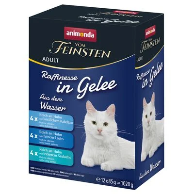 animonda vom Feinsten Adult Raffinesse en gelatina 12 x 85 g Mix variedades acuáticas (3 variedades)