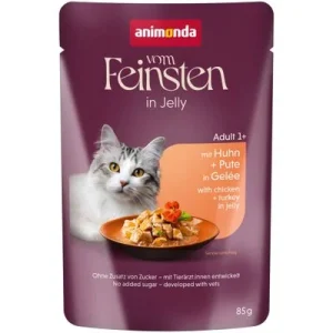 Animonda Vom Feinsten Adult Rafinesse en gelatina 48 x 85 g - Pack ahorro rico en pollo con pavo