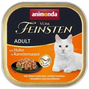 animonda vom Feinsten Adult Sin cereales, en salsa 6 x 100 g Pollo en salsa de zanahorias
