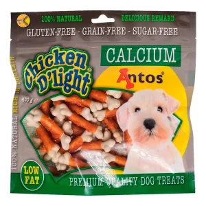 Antos CALCIUM Huesitos crujientes cubiertos de pollo 400grs 1und ó Pack 6unds