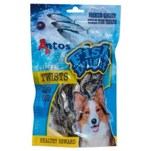 Antos | Golosinas para perros Giros de Pescado | 100grs