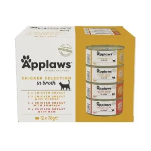 Applaws Adult 12 x 70 g latas para gatos - Pack mixto Selección de pollo
