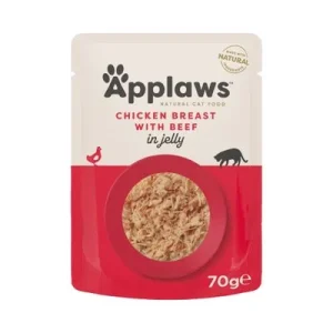 Applaws Cat Pouch en gelatina 16 x 70 g Pollo con vacuno