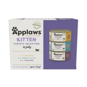 Applaws Kitten 6 x 70 g latas para gatos - Pack mixto 3 variedades