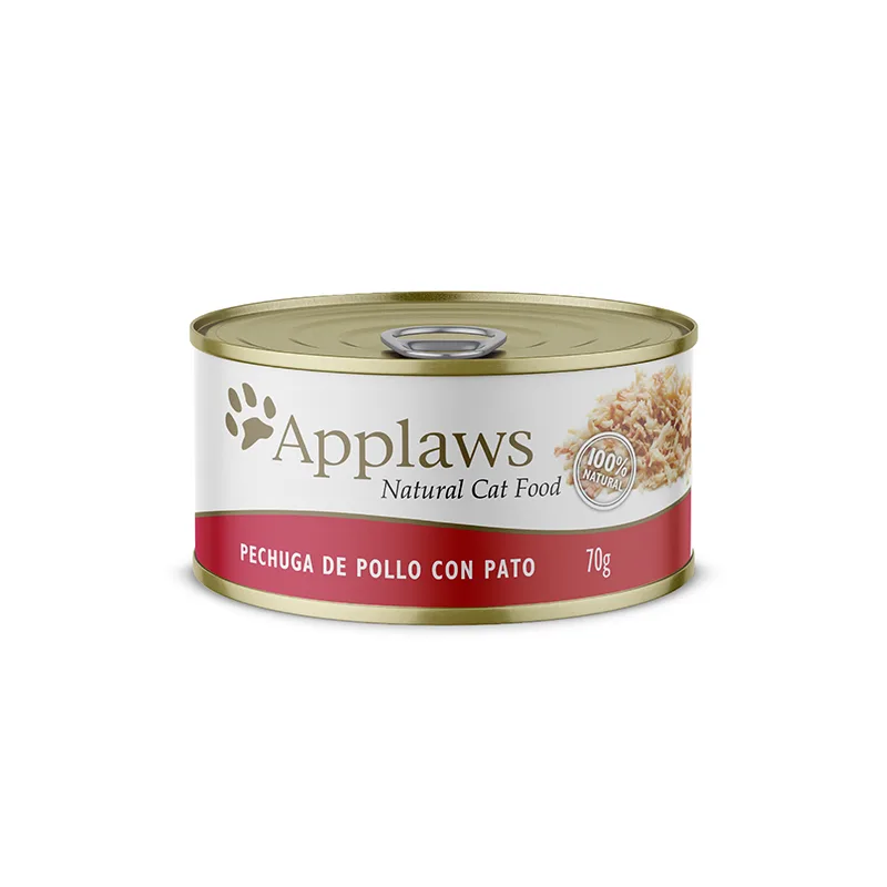 Applaws Lata Gato Pechuga de Pollo Pato con Caldito 70 Gr