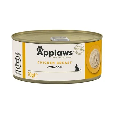 Applaws Mousse 12 x 70 g latas para gatos - Pack Ahorro Pack mixto: pollo y atún