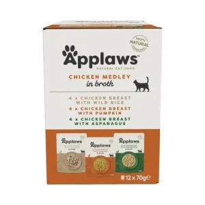 Applaws Pouch en caldo 12 x 70 g - Pack de prueba Pack mixto Pollo 2 (3 variedades)