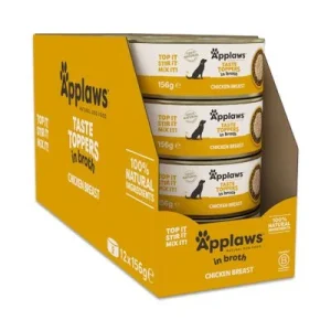 Applaws Taste Toppers Natural en caldo 12 x 156 g Pollo
