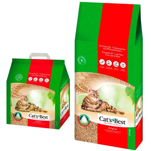 Arena Cat´s Best original vegetal aglomerante 100% Ecológica 10l ó 40l