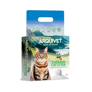 Arena de Cassava para Gatos Arquivet | 100% Aglomerante