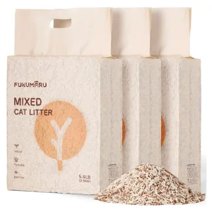 Arena para Gatos Fukumaru Tofu y Madera de Manzano | 100% Natural