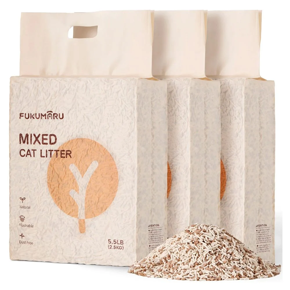 Arena para Gatos Fukumaru Tofu y Madera de Manzano | 100% Natural