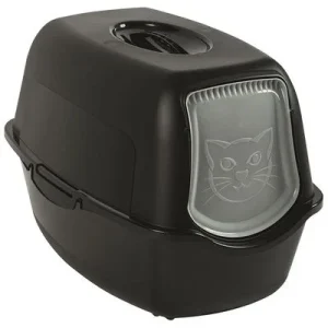Arenero cubierto Rotho MyPet Eco BAILEY para gatos negro