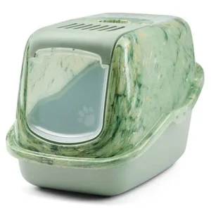 Arenero cubierto Savic Nestor Marble para gatos mármol verde amazonas / verde botánico