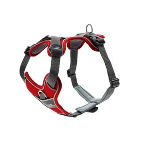 Arnés HUNTER Divo rojo y gris para perros T/L: 72-100 cm perímetro de pecho