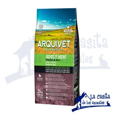 ARQUIVET Adult Mini Pollo & Arroz | Pienso Perros Mini Razas Pequeñas 3Kg, 10kg ó Pack 2x10kg