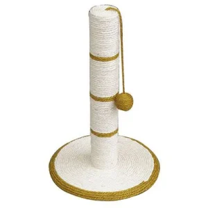 Arquivet Rascador Blanco y Dorado con Bola 46cm