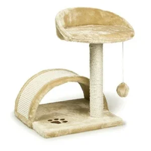 Arquivet Rascador con Poste y Arco Beige 50cm