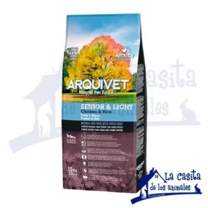 ARQUIVET Senior Light Pollo & Arroz | Pienso Perros Sobrepeso o Mayores 3kg,12kg ó Pack 2x12kg