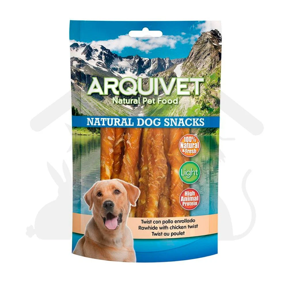 ARQUIVET Snacks naturales | Twist con pollo enrollado 1kg