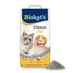 Biokat's Classic 3 en 1 arena aglomerante para gatos 18 l